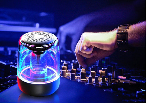 Portable Bluetooth Speaker | Wireless Column Speaker with Powerful Bass, Built-in Radio & Vibrant Multi-Color LED Lights