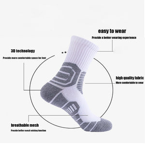 4 Pairs Men’s Compression Crew Athletic Socks with Cushion | Anti-Odor & Anti-Slip Running, Hiking, Cycling, Basketball & Workout Socks
