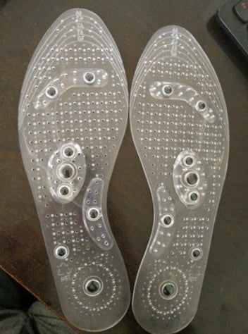 MagnetPlus Transparent Silicone Massage Insoles – Anti-Fatigue & Magnetic Therapy Support