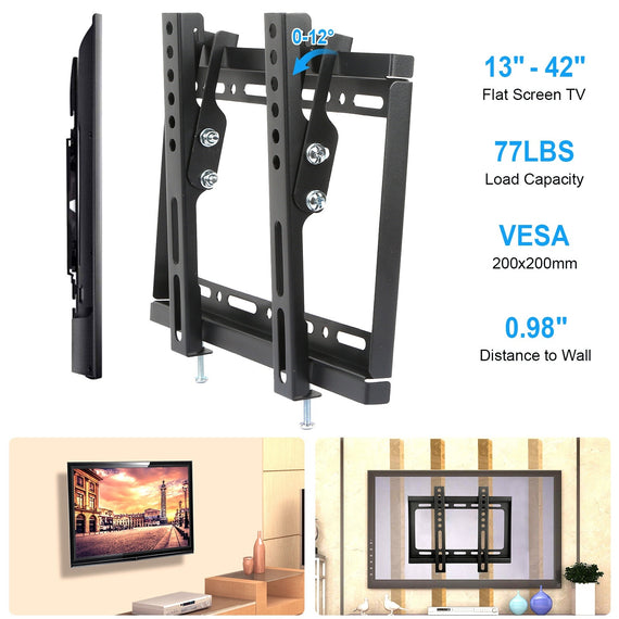 Flexi-Tilt TV Wall Mount | Compatible with 13"-42" LED, LCD & Plasma TVs | VESA 200x200mm