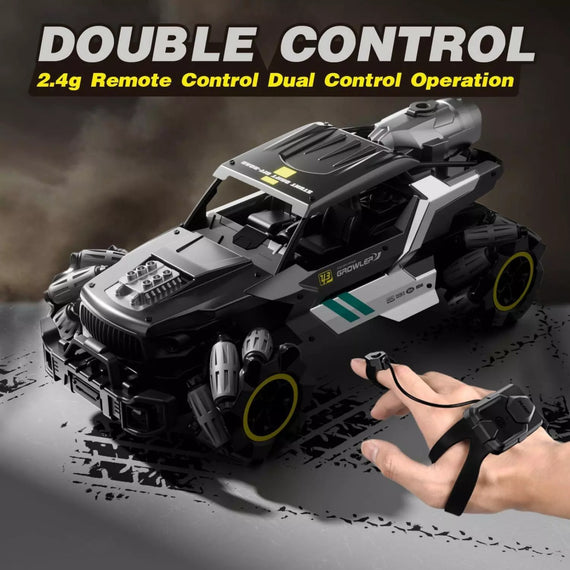 4DRC Remote Control Truck With Spray&Light, Dual Motors Off Road RC Car, 2.4Ghz 4WD 360 Rock Crawler,Hand Controlled Gesture,Toy For Kids Adults.Logistics Is Randomly Sent By UPS,USPS,fedex