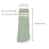 8 Pairs Women's Professional Non-slip Sports Yoga Running Fitness Multi-functional Mid-calf Solid Color Five-finger Dot Rubber Socks