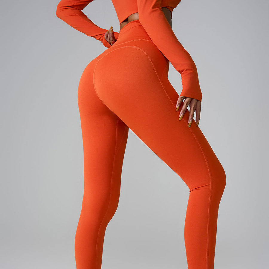 New Sports Trousers Pocket High Waist Seamless Nude Feel Yoga Pants