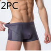 Ice Silk Breathable Mesh Boxer Briefs for Men