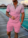 Men's Polo Shirt & Shorts Sports Set – Short Sleeve Athletic Outfit