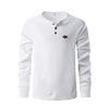 Waffle-Knit Quick-Dry Henley Raglan Long Sleeve Shirt with Buckle Detail