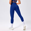 Seamless High-waisted Nine-inch Pants Pleated And Hip-lifting Fitness Pants