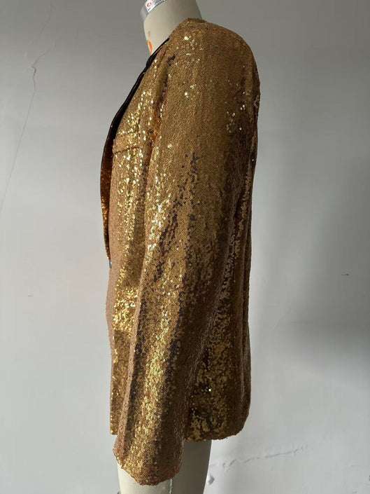 Men's Sequin Blazer – Sparkling Banquet & Stage Performance Jacket | Party, Bar, DJ Suit
