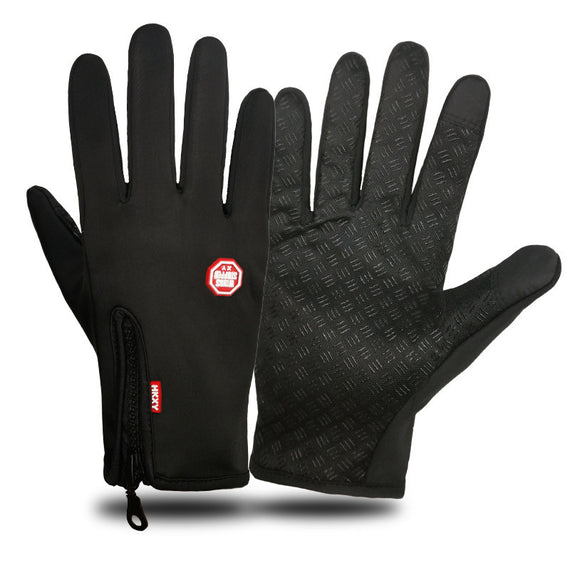 Premium Full-Finger Touchscreen Ski Gloves with Zipper – Warm, Windproof & Winter-Ready