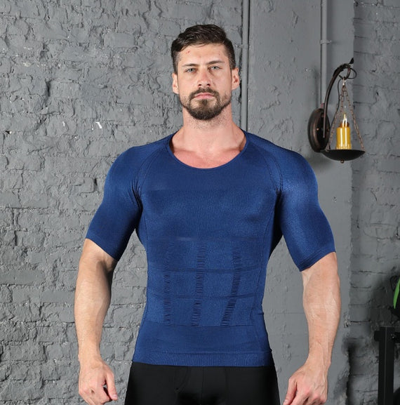 Men’s Chest Compression T-Shirt | Fitness Hero Slimming Belly Buster