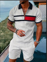 Men's Polo Shirt & Shorts Sports Set – Short Sleeve Athletic Outfit