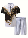 Men's Polo Shirt & Shorts Sports Set – Short Sleeve Athletic Outfit
