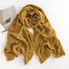 Pure Color Artificial Cashmere Scarf Women's Winter High-grade ShawlTassel Warm Shawl