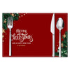 Christmas Linen Placemat Holiday Blessing Letters