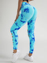 3 Pack New Style Hollow-Out Tie-Dye High-Waisted Tummy-Control Yoga Pants