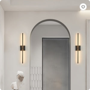 28  2-Pack Modern LED Wall Sconce, Minimalist Indoor Wall Light Fixtures, Black Matte Finish For Living Room, Bedroom, Hallway, Hotel, And Home Decor