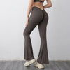 High-waist Quick-drying Fitness Sports Wide Legs Bootcut Trousers