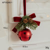 Christmas Little Bell Shape Velvet Bow Small Hanging Piece