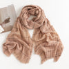 Pure Color Artificial Cashmere Scarf Women's Winter High-grade ShawlTassel Warm Shawl