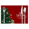 Christmas Linen Placemat Holiday Blessing Letters