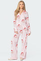 Christmas Printed Long-sleeved Trousers Autumn Ladies Home Leisure Suit