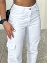 White Overalls Three-dimensional Pocket Trendy All-matching