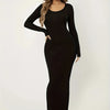 Ladies' Classic Slim Fit Solid Color Hip Hugging Dress