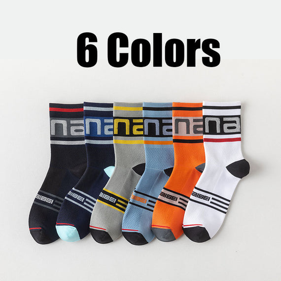 6 Pairs Men's Performance Athletic Crew Socks | Cushioned, Breathable & Durable for Running, Cycling, Gym & Outdoor Sports