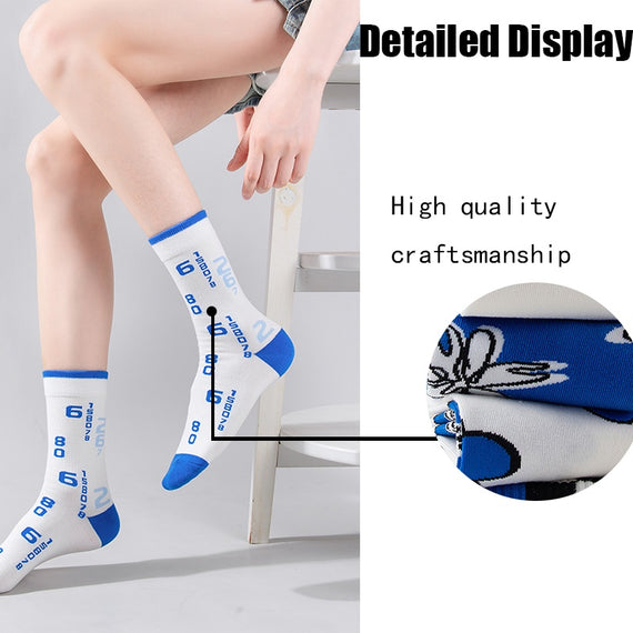 9 Pairs Women  Colorful Socks Compression Running Socks Crew Athletic Hiking Wicking Anti Blister Cushioned Anti-odor And Breathable For Running Hiking Cycling Fitness