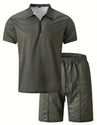 Men's Polo Shirt & Shorts Sports Set – Short Sleeve Athletic Outfit