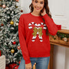 Christmas Crutches Bow Sequined Women's Sweater