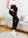 2 Pack  Maternity High-Waisted Seamless Yoga Pants For Women - Tummy Support Fitness Leggings