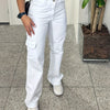 White Overalls Three-dimensional Pocket Trendy All-matching