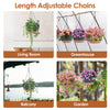 4Pcs 9.64In Diameter Hanging Planter With Drainage Holes Removable Self-Watering Tray Plastic Hanging Flower Plant Pots For Indoor Outdoor Herb Ivy Fern