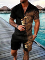 Men's Polo Shirt & Shorts Sports Set – Short Sleeve Athletic Outfit