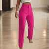 Women's High-Waisted Straight Leg Pants Casual Solid Color Pants With Button & Zipper Detail Comfortable Trousers With Pockets