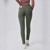 Dark Green Washed High Waist Slim Fit Skinny Denim Trousers