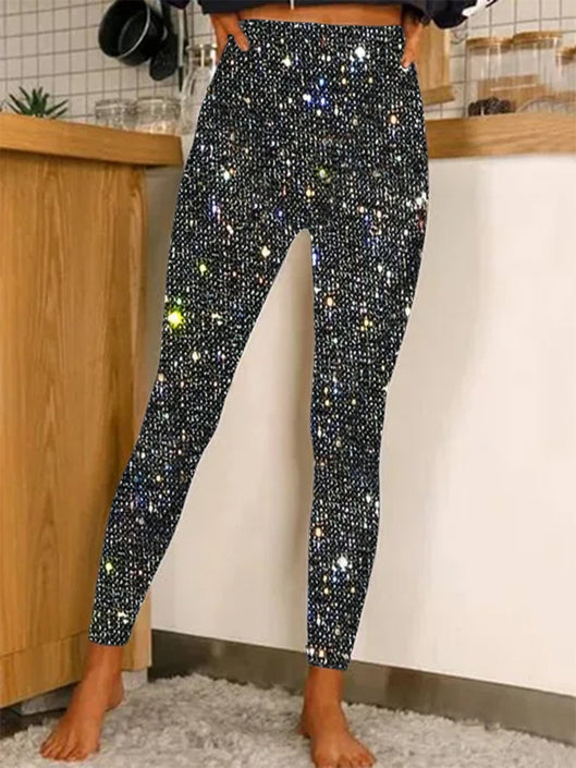 European And American Leggings Sequined Casual Outdoor Pants