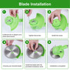 4V 300W Cordless Grass Trimmer Rechargeable Lawn Mower 18000M-Min Weed Cutter With Saw Blade 2 Stainless Steel Blades 10 Plastic Blades 2 Rechargeable Batteries Goggles Gloves