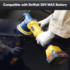 MaxMore 5 Inch Car Buffer Polisher Compatible With DE Walt 20V MAX Battery, 6-Speed Variable Speed Cordless Track Random Waxer, Dual Acting, 5,000RPM Brushless, Detachable Handle For Polishing Details