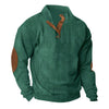 Men's Corduroy Stand Collar Casual Pullover – Long Sleeve Vintage Style Sweater