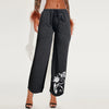 Casual Pants Loose Women's Drawstring Pocket Wide Leg Pants