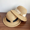 French Straw Sun Protection Bow Curling Temperament Straw Hat