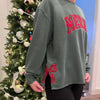 Men And Women Christmas Bowknot Elements Embroidered Sweater