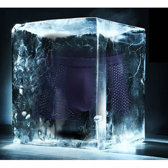 Ice Silk Breathable Mesh Boxer Briefs for Men