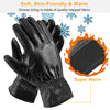1Pair Unisex Leather Winter Warm Gloves Outdoor Windproof Soft Gloves Cycling Skiing Running Cold Winter Gloves