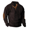 Men's Corduroy Stand Collar Casual Pullover – Long Sleeve Vintage Style Sweater