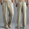 Men’s Casual Loose Fit Breathable Linen Sports Pants