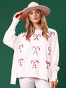 Christmas Fashion Round Neck Sequins Pullover Sweater