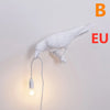 Artistic Resin Wall Lamp with Auspicious Bird Design